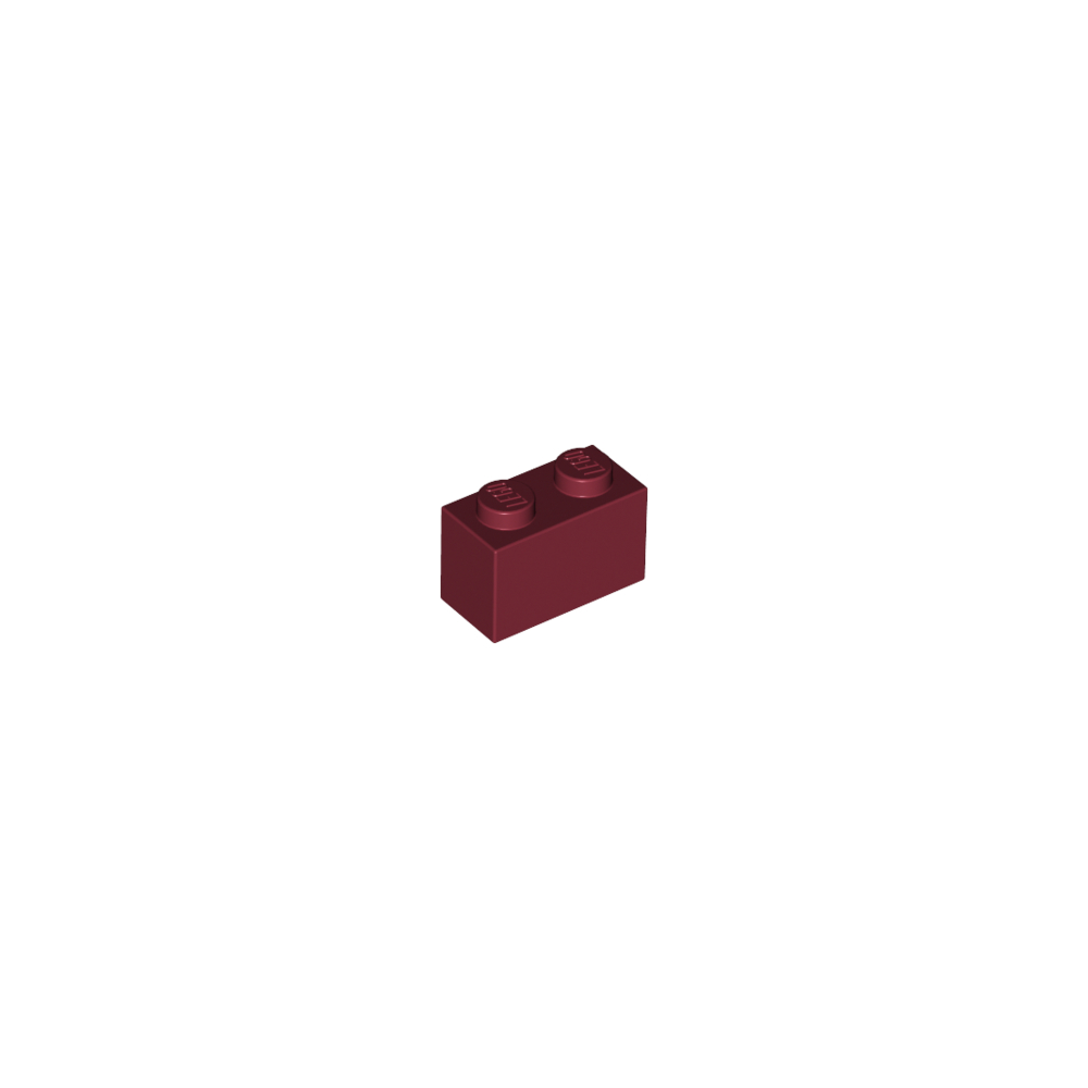 LEGO PIEZA BRICK 1X2 - DARK RED X10  - 1