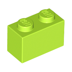 LEGO PIEZA BRICK 1X2 - LIME X10  - 1