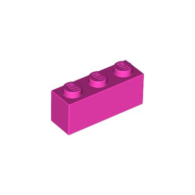 LEGO PIEZA BRICK 1X3 - DARK PINK X10  - 1