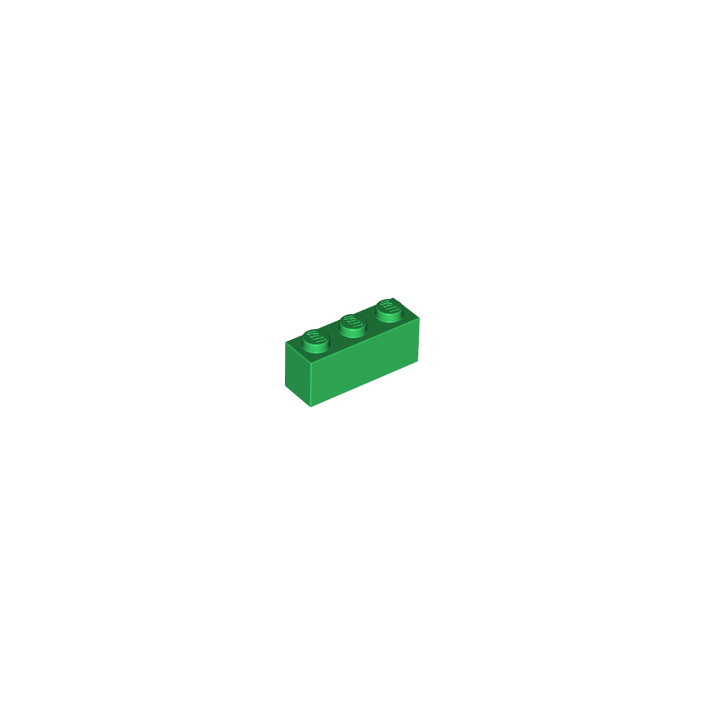 LEGO PIEZA BRICK 1X3 - GREEN X10  - 1