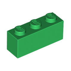 LEGO PIEZA BRICK 1X3 - GREEN X10  - 1