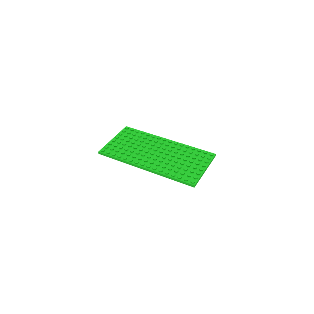 LEGO PIEZA PLATE - 8X16 BRIGHT GREEN  - 1