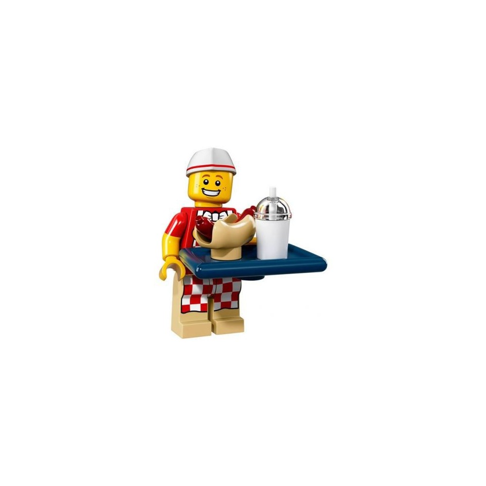 HOT DOG VENDOR - LEGO MINIFIGURES SERIES 17 (col17-6)  - 1
