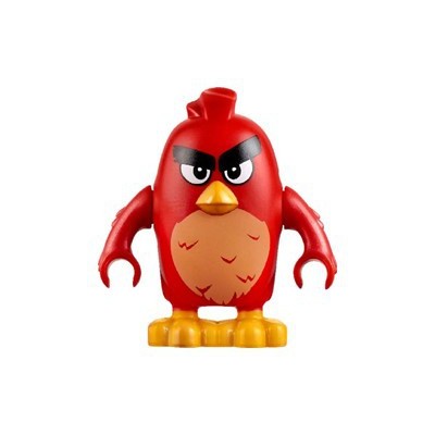 RED, LEFT EYEBROW RAISED - LEGO MINIFIGURES ANGRY BIRDS MINIFIGURE (ang008)  - 1